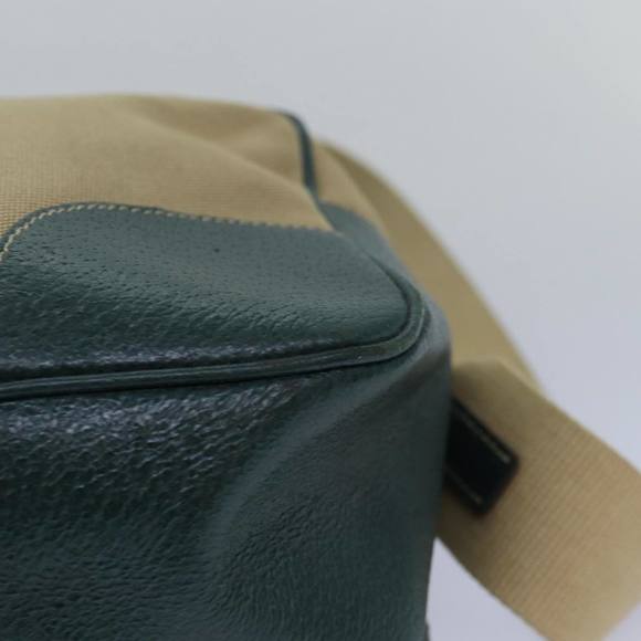 PRADA Shoulder Bag Canvas Leather Beige Green Auth bs15610 - Picture 15 of 16